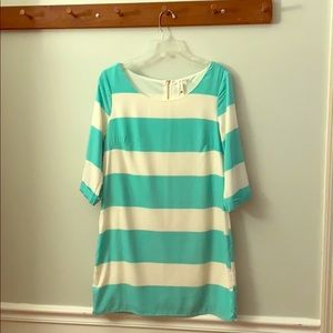 Turquoise and Cream Dress